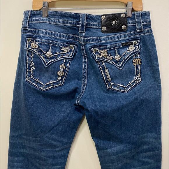 Miss Me Boyfriend Denim Capri Embellished  28 us - Picture 9 of 10